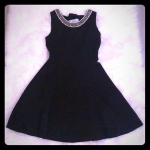 A’GACI Black Dress with embellished neckline